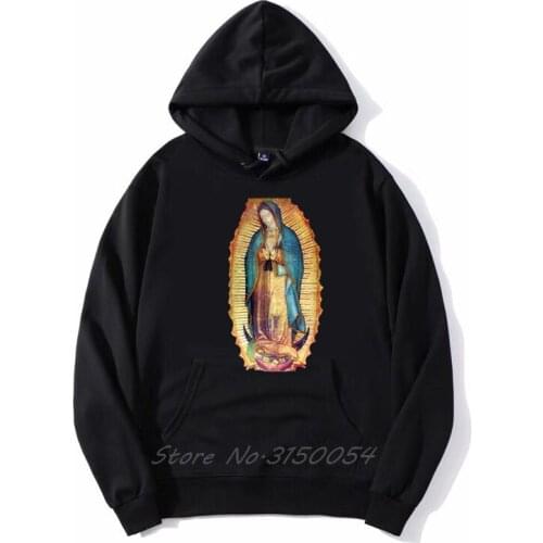 Our Lady Of Guadalupe Tilma Replica Hoodie Men Guadalupe Our Lady Of Guadalupe Marian Apparition Blessed Virgin Mary Hoodies