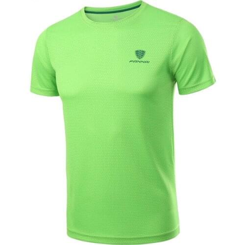 Summer Fashion Men Running T-shirt Solid Color Breathable Fitness Absorb Sweat Short Sleeve O-Neck Quick Dry Tops Plus Size