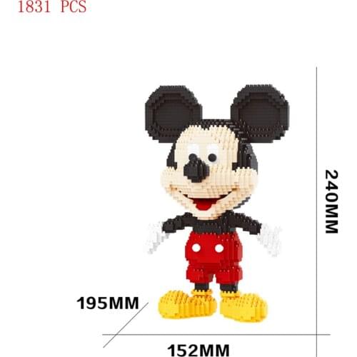 Hot Mickey Minnie mouse classic creators cartoon star Disneyland world park figures micro diamond blocks model bricks toys gift