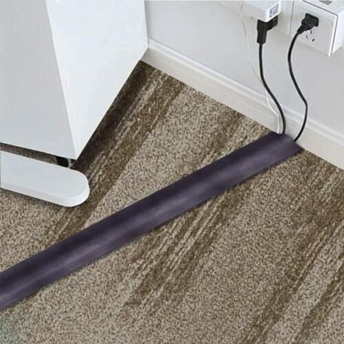 1 Meter Meter Soft Adjustable Hook And Loop Office Desk Wire Cable Cover DIY Adhesive Velcro Wire Groove Carpet Wire Sleeve