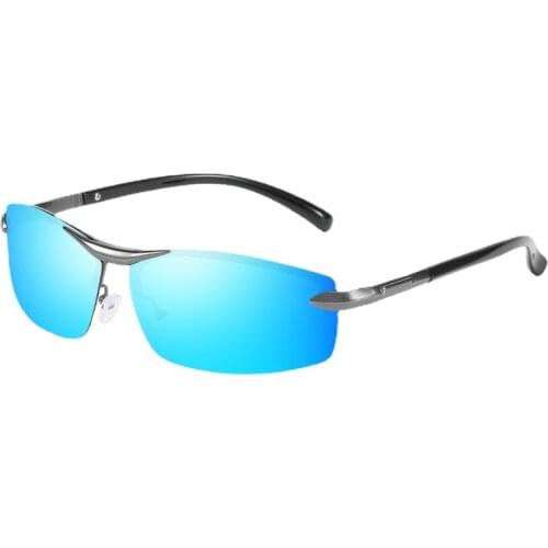 New Driving HD Polarized Sunglasses for Men Frameless Sport Pilot Sun Glasses Goggles Fishing Sunglass UV400 Anti-Glare Shades