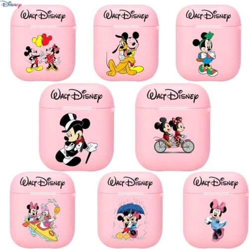Disneys new Mickey Mouse authentic Silicone Bluetooth Wireless Earphone Case for AirPods Protective Cover Skin Accessories Pods