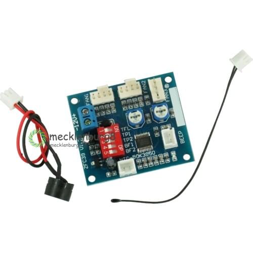 NTC 3950 50k Thermistor PWM Temperature Probe Speed Controller Board Control Module Buzzer DC 12V 5A CPU Fan High-Temp Alarm
