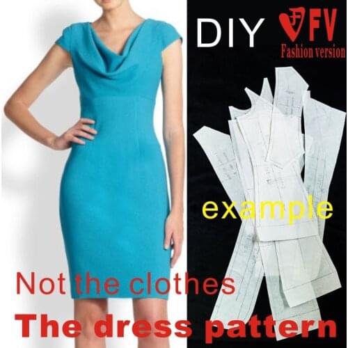Clothing DIY The dress Dresses Sewing Pattern cutting drawing Dress Sewing Template BLQ-247