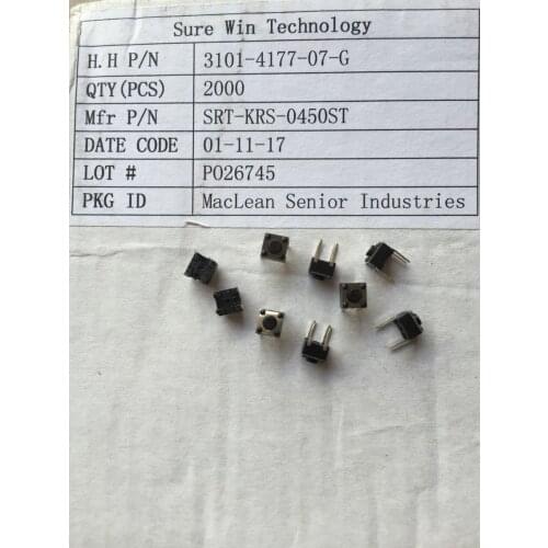 Original New 100% 4.5*4.5*4.3MM touch key switch micro switch DIP horizontal straight foot