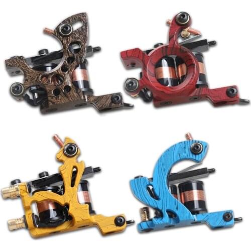 Professional Tattoo Machines Fine Lining Shading Tattoo Gun Coloring Lining 10 Copper Wraps Coils Tattoo