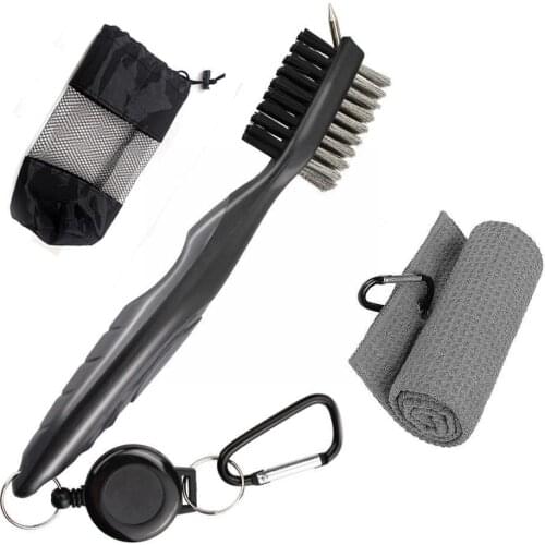 Golf Club Cleaner Golf Brush Club Groove Cleaner Brush Sided Decoration Groove Golf Pole Double Exercise Sport Outdoor Putt Q3F7