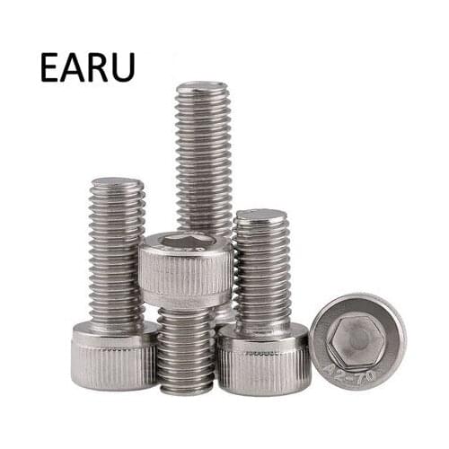 304 Stainless Steel Standard Hexagon Hex Socket Cup Head Screws Bolt Hardware Fasterner M16