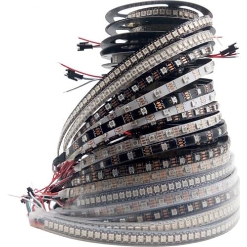 WS2812B Led Strip WS2812 5050 Smart RGB Led Lights Individually Addressable Led Strip Light Black/White PCB IP30/65/67 DC5V