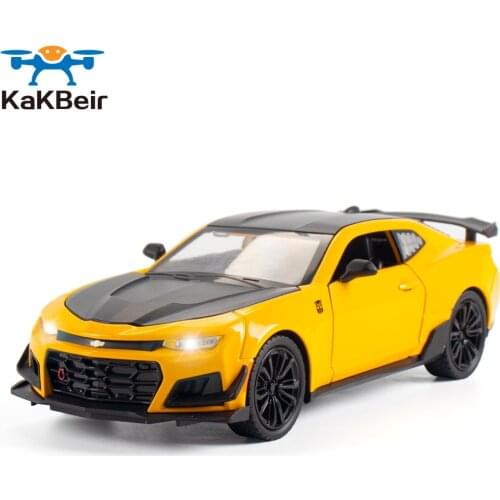 1:32 1:24 High Simulation Chevrole Camaro Alloy Diecast Toy Vehicles Car Model Metal With Sound Light Pull Back Kids Baby
