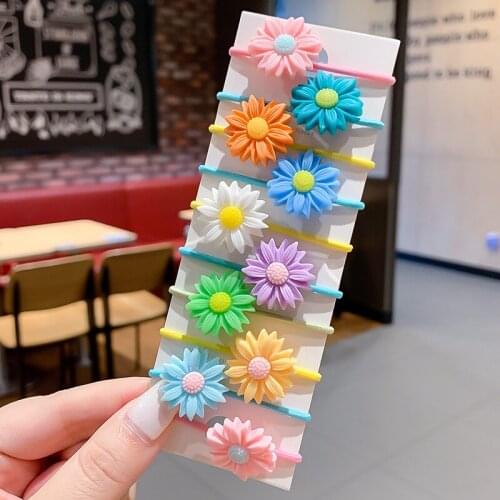 1 Set Cute Princess Girls Elastic Hair Bands Children Elastic Ropes Girls Cartoon Fruit Floral Loop Accessories Baby Headdress
