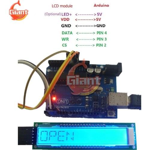 10 Digit 16 Segment LCD SPI LCD Display Board Module with Backlight DC 5V TM1622 Driver Chip Compatible With HT1622 for Arduino