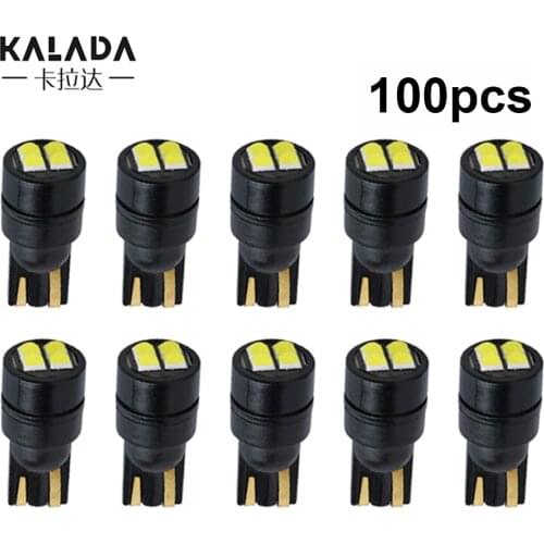 100 Pcs High Brightness Wide Filament T10 194 168 Socket 3030 4smd 3D Lamp Bead Led Car T10 Lights Auto White 12V Led Wedge Bulb