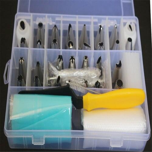 48Pcs Russian Pastry Icing Piping Nozzles Stainless Steel Decorating Tip Cake Cupcake Decorator Rose Accessories Kitchen