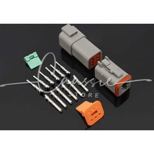 5 Sets 6pin Deutsch DT Waterproof Male Female Electrical Connector plug DT04-6P DT06-6S with terminals