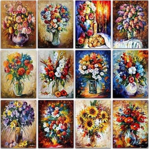 5D DIY Diamond Painting landscape Flower sunflower Rose Full Square&Round embroidery mosaic Cross stitch Paint home decor art