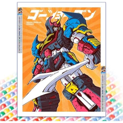 Diy Diamond Painting Full Square/Round Robot Embroidery Cross Stitch Mosaic Set Childrens Decoration Gift Wall Collage Kit New