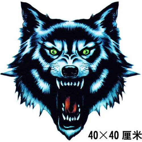 Automotive vinyl stickers auto parts super sales,reflective wolf head, car window decoration for Ferrari car All models are