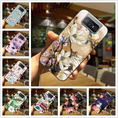 For Asus Zenfone 7 ZS670KS Case 3D Blossom Emboss Silicone Phone Cover For Asus Zenfone 7 Pro ZS671KS Cases Zenfone7 Relief Soft