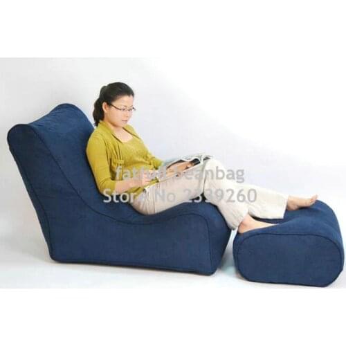Cover only No Filler - Navy blue Modern new design high quality bean bag chair/modern seat sofa stools/sofa polyester stool
