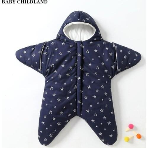 Baby Sleeping Bag Envelope Newborn Autumn Winter Thick Cotton Soft Baby Receiving Blanket Hooded Infant Swaddle Wrap Sleepsacks