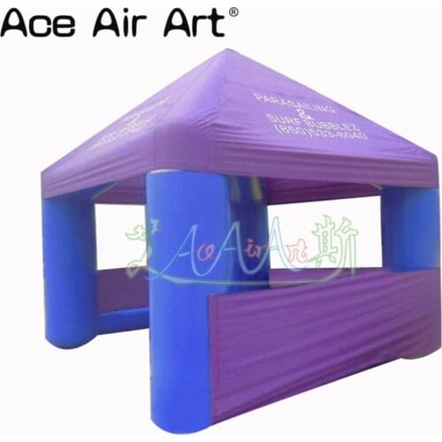 Customized inflatable candy floss/pop corn booth tent,pop up stall stations,kiosk booth with air blower for advertising