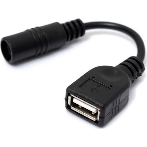 Zihan 5V 5.5 x 2.1mm DC Female to USB AF DC Male Power Connector Cable for Laptop Adapter