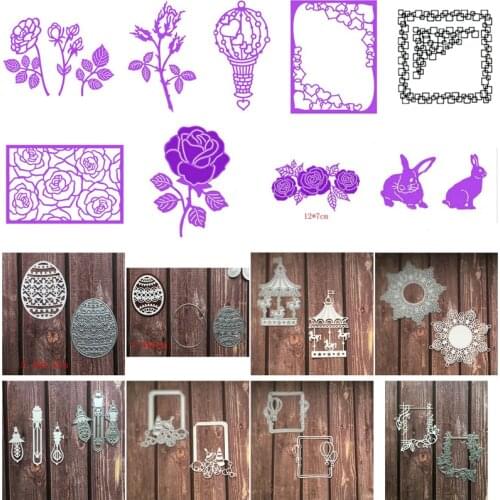 Carousel Whirligig Easter Egg Amazing Bulb Lace Coaster Cup Mat Rose Metal Cutting Dies for DIY Scrapbooking Cards Craft 19A