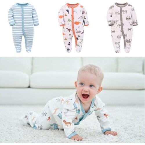 Newborn Baby Romper Overall Infant Cotton Sleep Clothes Toddler Bodysuit Pajamas Boys Girls Clothing Jumpsuit Sleepwear Outfits