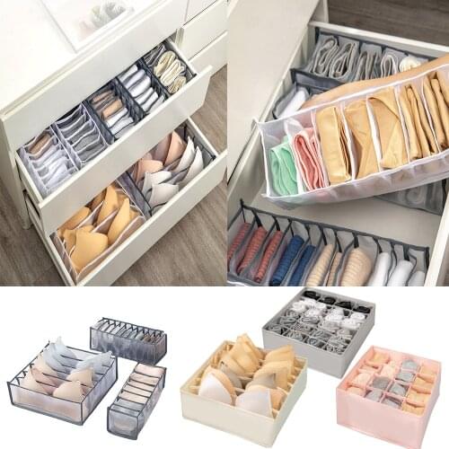 Underwear Bra Socks Panty Storage Boxes Cabinet Organizers Wardrobe Closet Home Organization Drawer Divider Clothes Storage Box