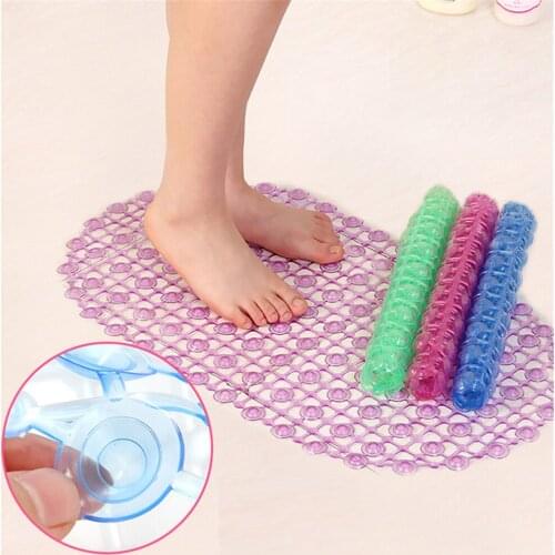 PVC Bathroom Carpet Bath Mat Anti-slip Mat with Suction Cup Shower Pad Shower Bath Mat Plastic Colorful Point Bead Massage Pad