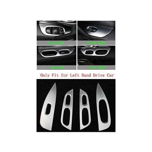 Matte Inner Window Lift Switch Button Cover 4pcs for Nissan Rogue X-Trail 14-19