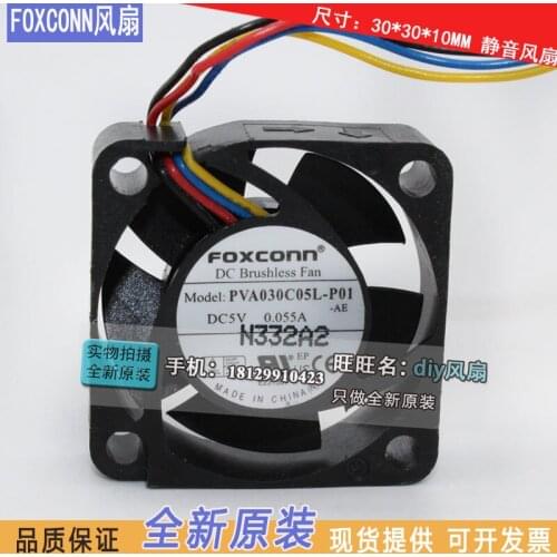 NEW FOR FOXCONN PVA030C05L-P01 3010 5V 3CM 4PIN Temperature control cooling fan