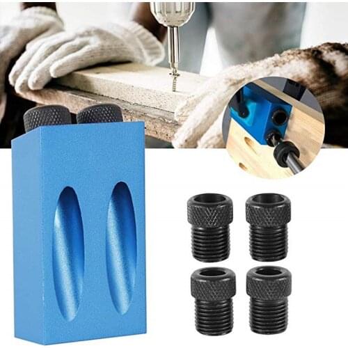 Newly Self Centering Dowelling Jig Kit 6/8/10m Wood Dowel Hole Drilling Guide Woodworking Tool Punch Positioner