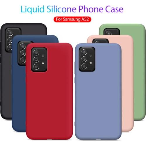 Original Liquid Silicone Phone Cases For Samsung Galaay A52 5G Soft Back Cover For Samsung Galaxy A72 A32 sansum a31 31 51a