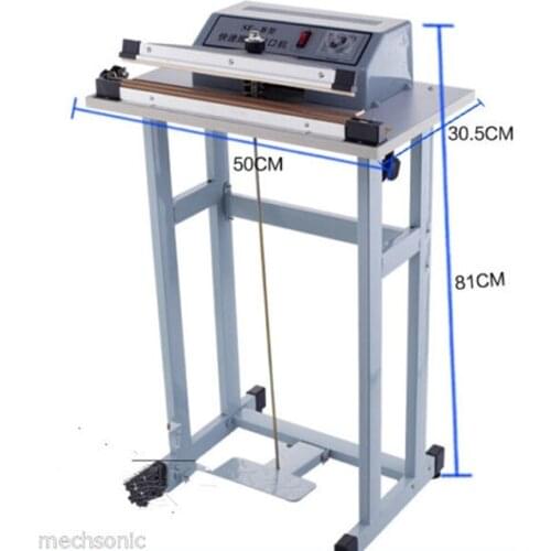 600mm plastic bags pedal impulse heating sealer aluminum &filter paper package sealing machine,packaging equipment tools,packer