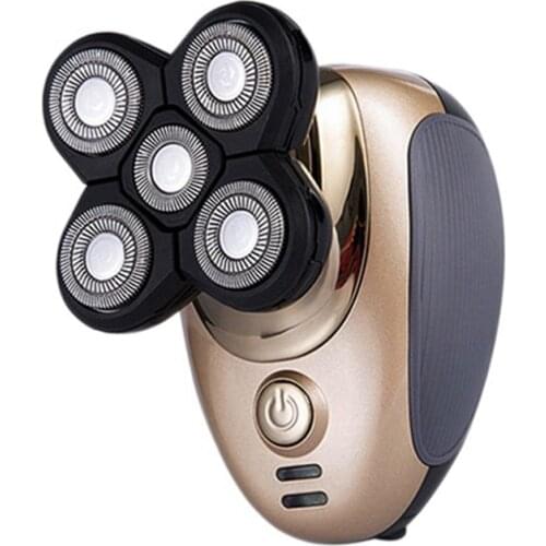 Professional Electric Shaver USB Rechargeable Bald Head Shaver Heads Beard Nose Ear Hair Trimmer Facial Brush