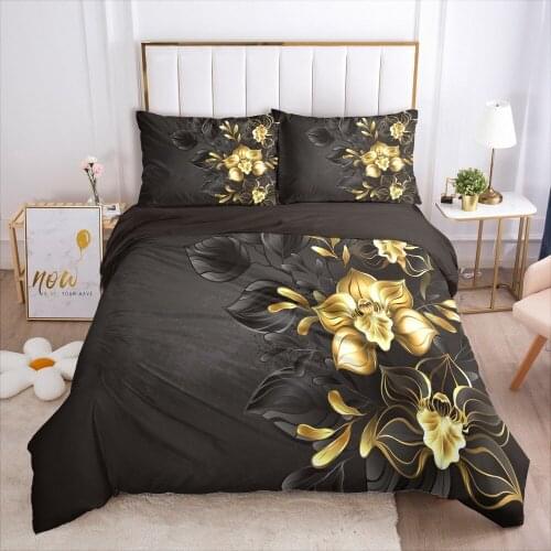 Luxury Bedding Set 3pcs with Zipper 3D Duvet Cover Set Bed Linen Comforter/Quilt Coves King Queen Full Double Size Bedclothes