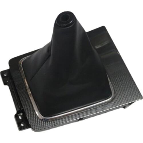 Soarhorse for Mitsubishi Lancer EX Carbon fiber manual transmission gear shift lever panel gearbox knob cover trim