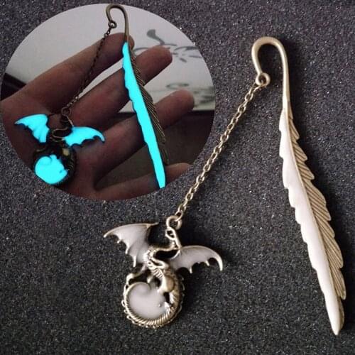 Silver Copper Flying Dragon Shape Bookmark Ruler For Kids Student Gift School Supplies