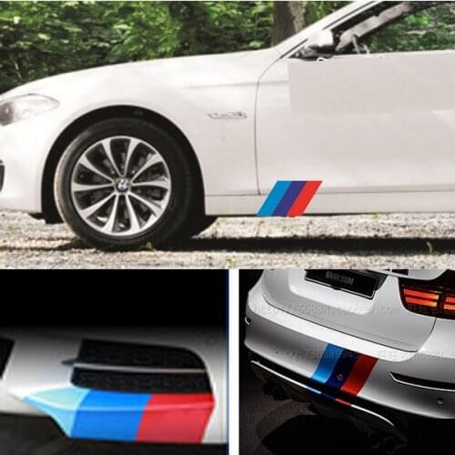 1 set M Colored Stripe Decal Sticker For BMW Exterior or Interior Decoration