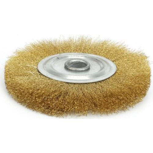 1 Pc Copper Wire Wheels Brush For Deburring Descaling Polishing Accessory 5 Inch