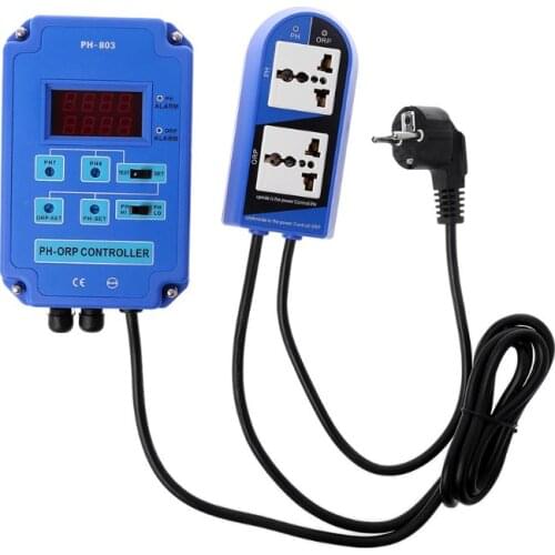 2 in 1 Digital PH ORP Redox Controller Monitor Output Power Relay Control Electrode BNC Probe for Aquarium Hydroponics Plants