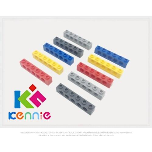 200pcs/lot Kennie moc DIY bulding block Compatible with Hi-Tech Accessories Brick 1x6 with 5 Holes Building Blocks NO.3894