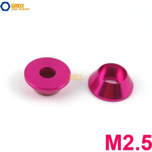 30 Pieces M2.5 Peach Aluminum Washer Socket Head Cap Screw Washer