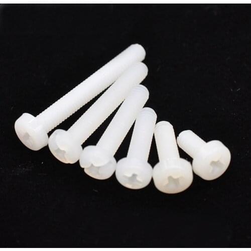 30PCS nylon phillips round head M2 M2.5 M3 M4 M5 M6 M8 M10 bolt plastic insulation pan screw