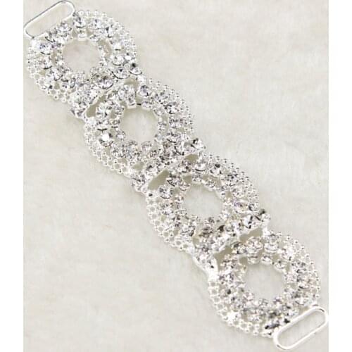 30 Pcs Rhinestone Beaded Bikini Connector Buckle Fitness Competition BodyBuilding 10.8x2.7cm