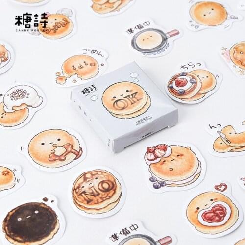 45 pcs/pack Bread Decorative Sticker Set Diary Album Label Stickers DIY Stationery Stickers Gift Diary Deco Pack