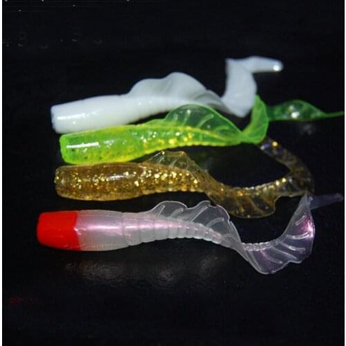 50PCS Fishing Fish Soft Lure Fake Bait Capuchin maggots Grub worm Silicone 6.5cm/3g free shipping