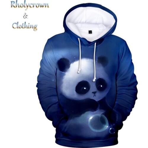Fashion New Hoodies Animal Panda 3d Sweatshirt Men Boy Street Wear Hooded Panda Pullover Lady Girl Hip Hop Design 3D Jacket Top